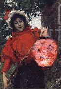 Konstantin Korovin Paper lantern oil painting artist